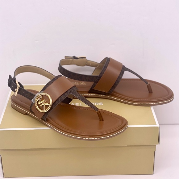 Michael Kors Carmen Thong Sandals Brown - Picture 4 of 10